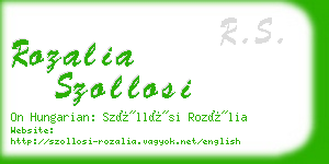 rozalia szollosi business card